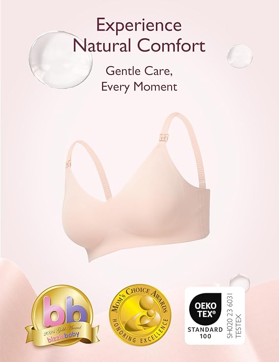 Momcozy maternity bra, anti sagging, large one piece, front buckle without steel ring, thin breastfeeding bra, seamless and super comfortable maternity bra