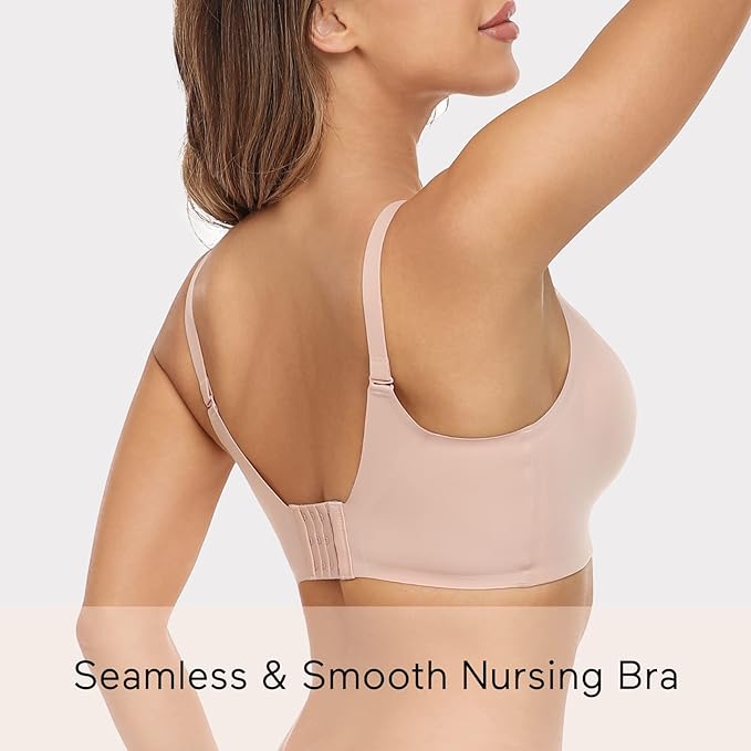 Momcozy maternity bra, anti sagging, large one piece, front buckle without steel ring, thin breastfeeding bra, seamless and super comfortable maternity bra
