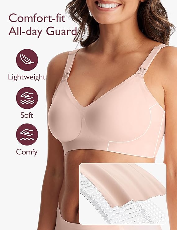 Momcozy maternity bra, anti sagging, large one piece, front buckle without steel ring, thin breastfeeding bra, seamless and super comfortable maternity bra