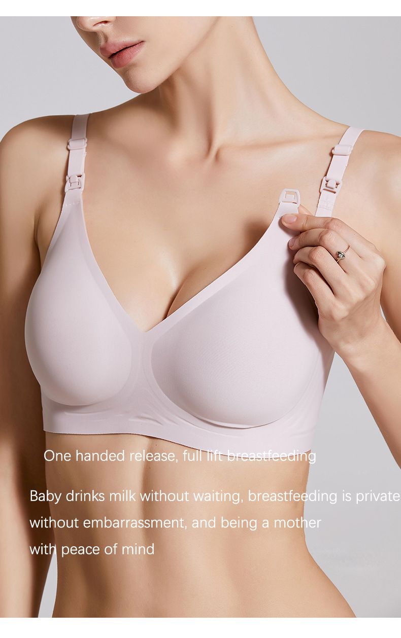 Momcozy maternity bra, anti sagging, large one piece, front buckle without steel ring, thin breastfeeding bra, seamless and super comfortable maternity bra