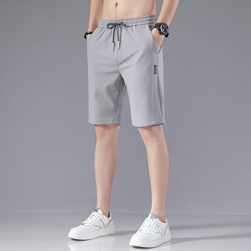 Summer thin five point ice silk casual shorts, men's large shorts, beach pants, wearing horse pants on the outside, summer shorts