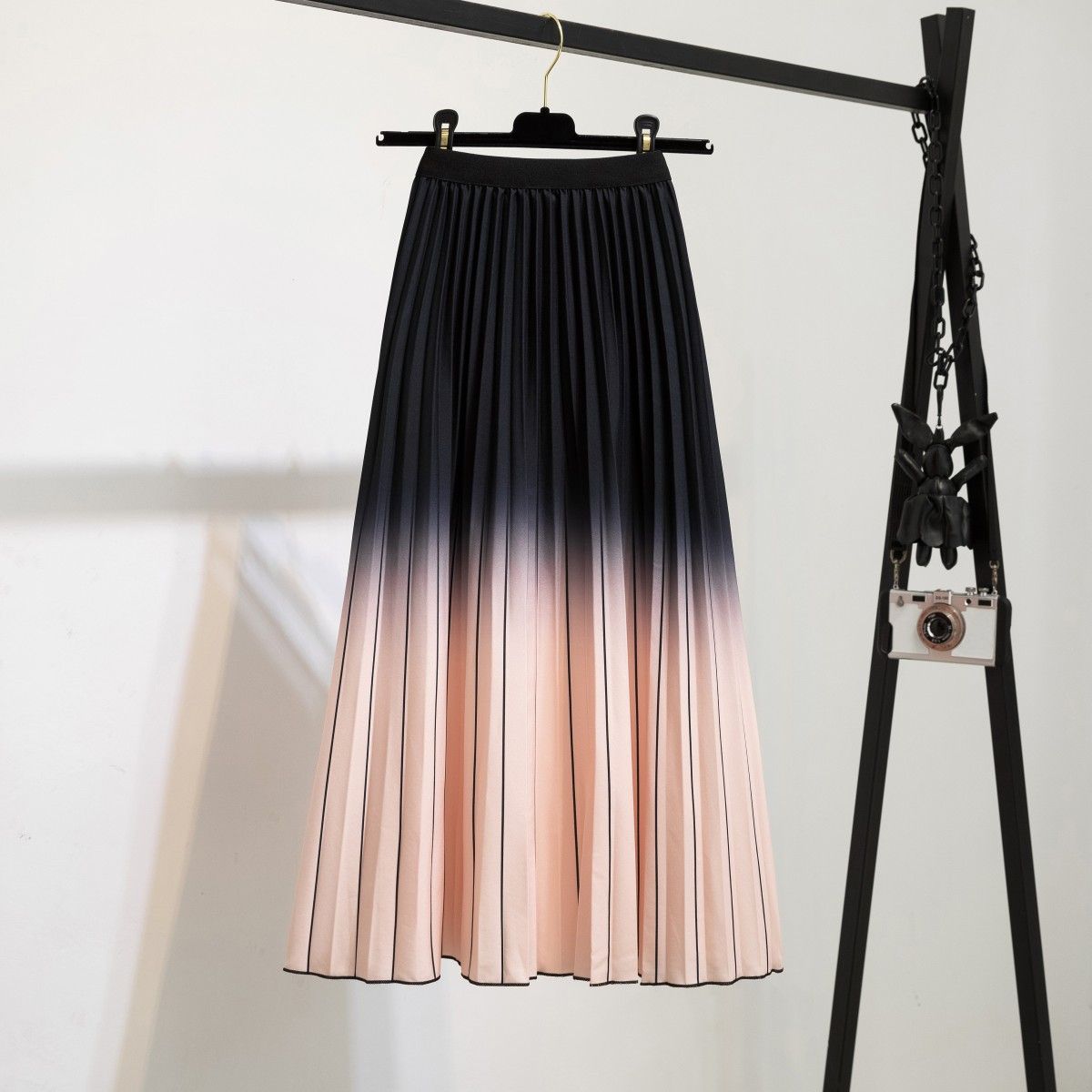 New half skirt women's clothing, popular African half skirt, printed cartoon pleated skirt, elastic waist large hem A-line skirt, fashionable and versatile