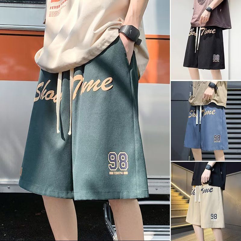 New sports shorts for men, summer slim American retro high street ins style, trendy loose casual beach shorts, casual shorts, fashionable and versatile, popular in Africa