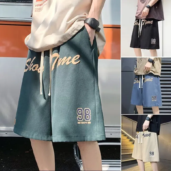 New sports shorts for men, summer slim American retro high street ins style, trendy loose casual beach shorts, casual shorts, fashionable and versatile, popular in Africa