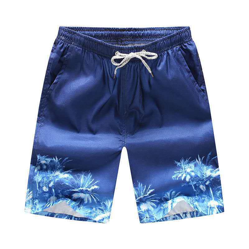 New summer beach pants, surfing printed shorts, men's loose casual shorts, men's capris, beach swimwear, lace up slim fit couple shorts, quick drying pants