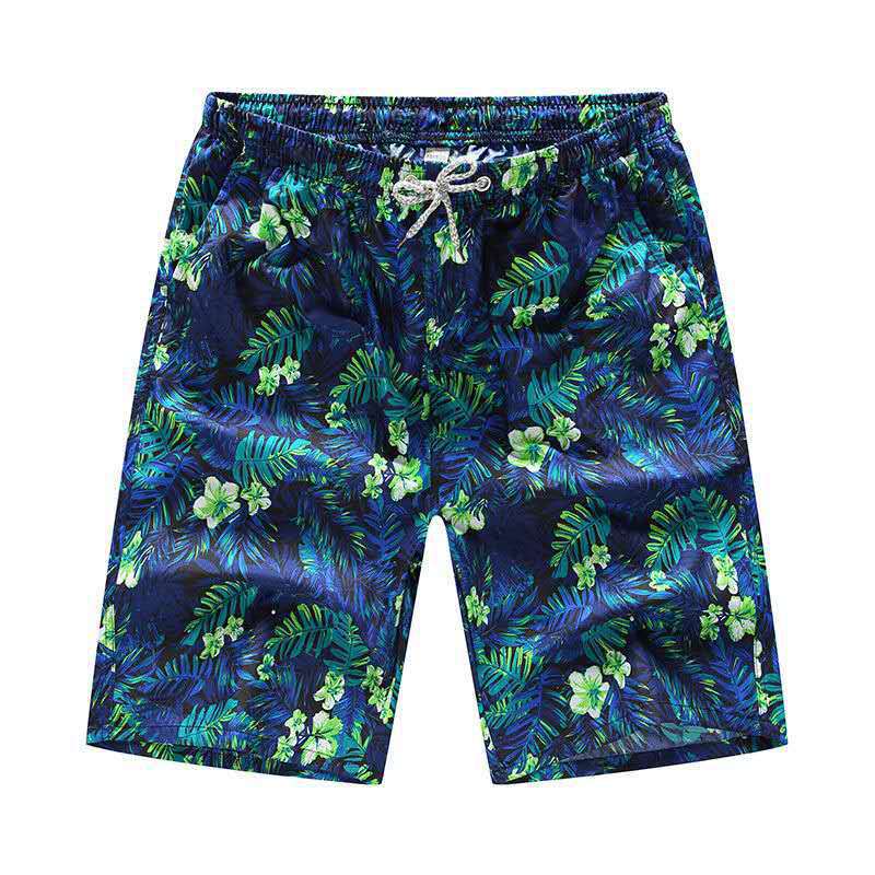 New summer beach pants, surfing printed shorts, men's loose casual shorts, men's capris, beach swimwear, lace up slim fit couple shorts, quick drying pants