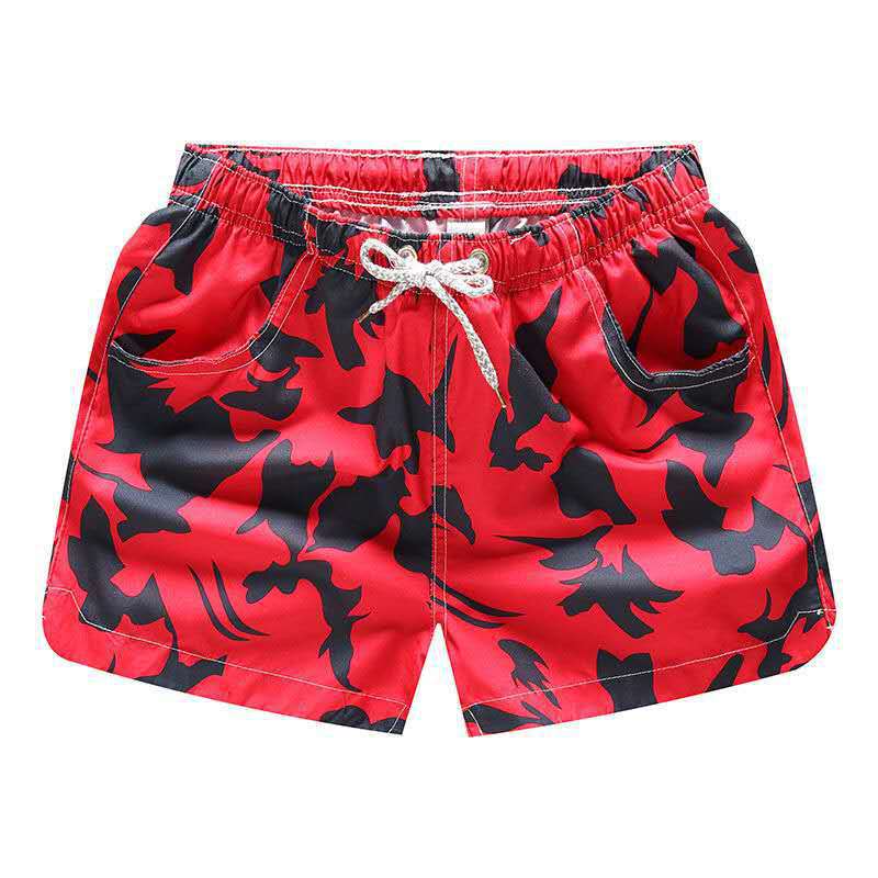 New summer beach pants, surfing printed shorts, men's loose casual shorts, men's capris, beach swimwear, lace up slim fit couple shorts, quick drying pants