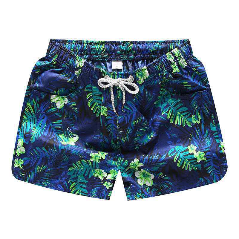 New summer beach pants, surfing printed shorts, men's loose casual shorts, men's capris, beach swimwear, lace up slim fit couple shorts, quick drying pants