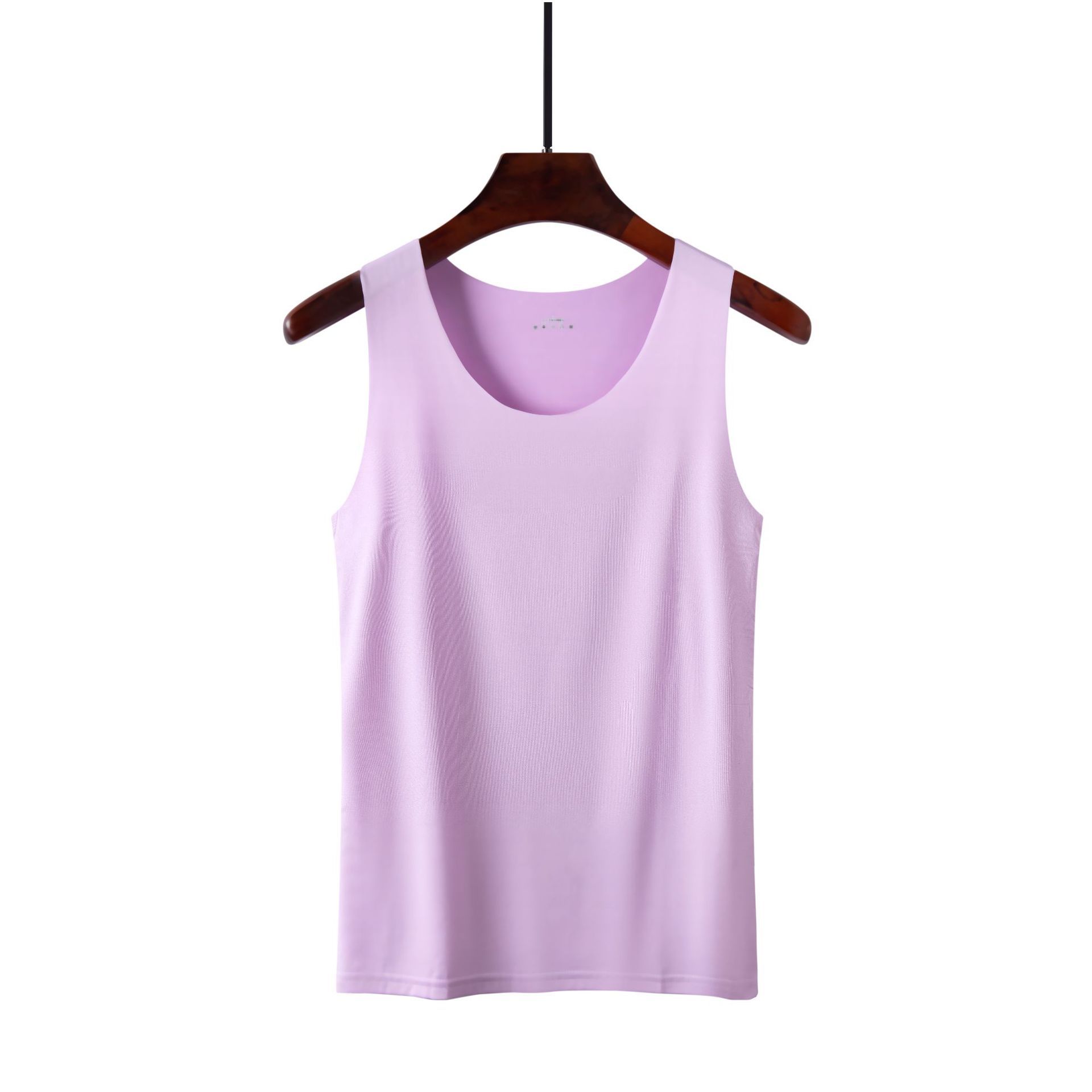 New summer women's traceless ice silk vest, thin suspender top, sleeveless versatile base coat, soft and breathable, slim fit and versatile, fashionable solid color