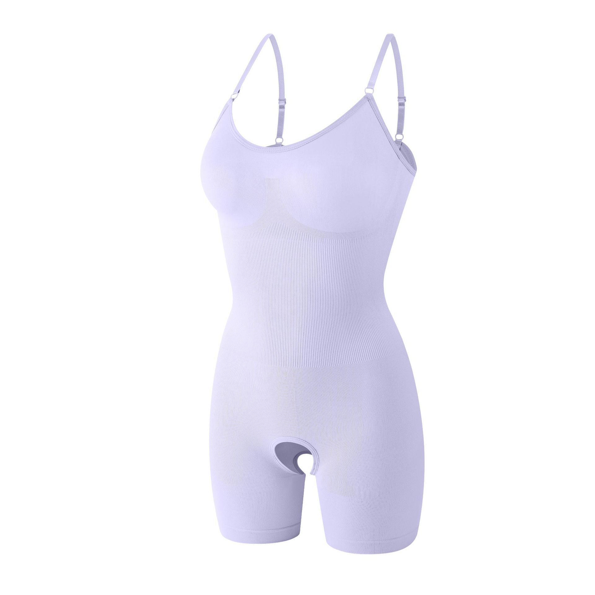 New one-piece shapewear for women, postpartum waist tightening and abdominal shaping shapewear, open size, body slimming and chest support, solid color suspender body suit