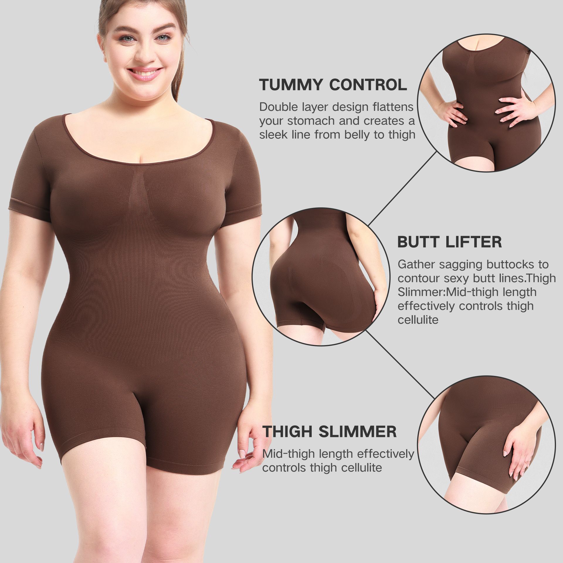 New body shaping jumpsuit for women, body shaping suit, strapless bodysuit Shapewear jumpsuit, waist wrapped chest underwear, T-shaped flat angle jumpsuit, popular oversized bottoming body shaping bra