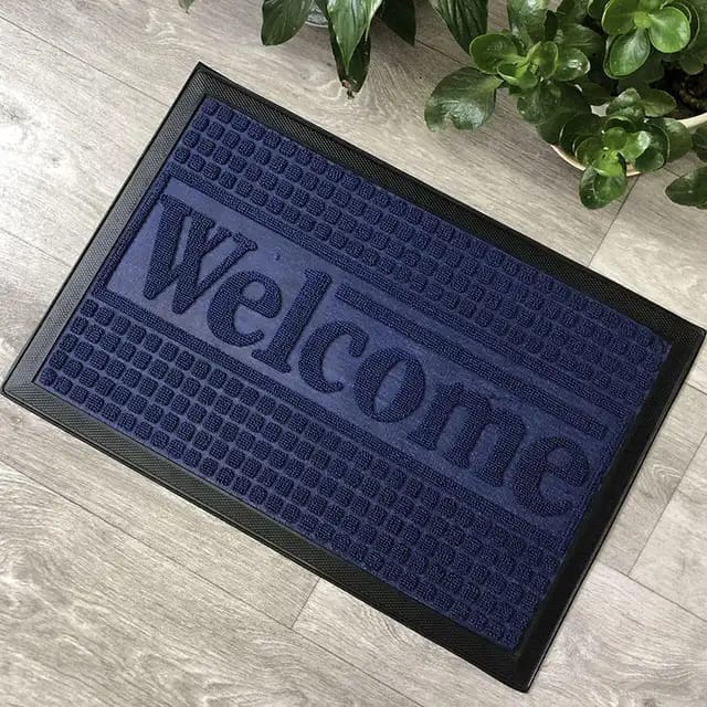 Welcome Mat Outdoor Entryway Cute Shoes Take Them Off Mats for Front Door with Rubber Backing Doormat Indoor Mat rubber  Non-Slip Natural Mat .