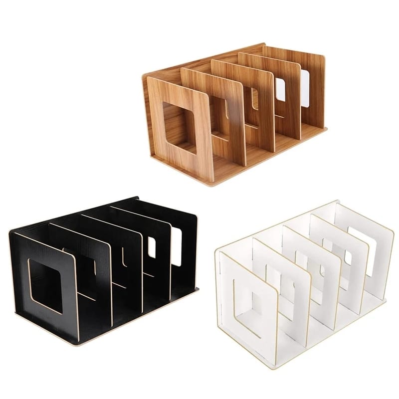 Expandable Desktop Bookshelf, Desktop Tabletop Organic Wooden Filing Organization Bookshelf, Mini Bookshelf Organizer Tabletop Bookshelf for Office Home Tabletop (600mm)