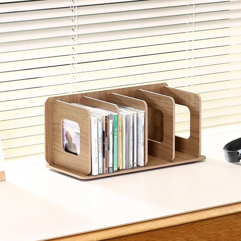 Expandable Desktop Bookshelf, Desktop Tabletop Organic Wooden Filing Organization Bookshelf, Mini Bookshelf Organizer Tabletop Bookshelf for Office Home Tabletop (600mm)