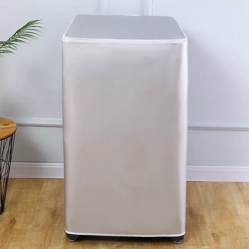 Washer and Dryer Covers - Thick Fabric Washing Machine Cover for Top Load and Front Load - Waterproof and Dustproof with Smooth Zipper and Velcro - 29 x 28 x 43 Inches (Basic Silver)