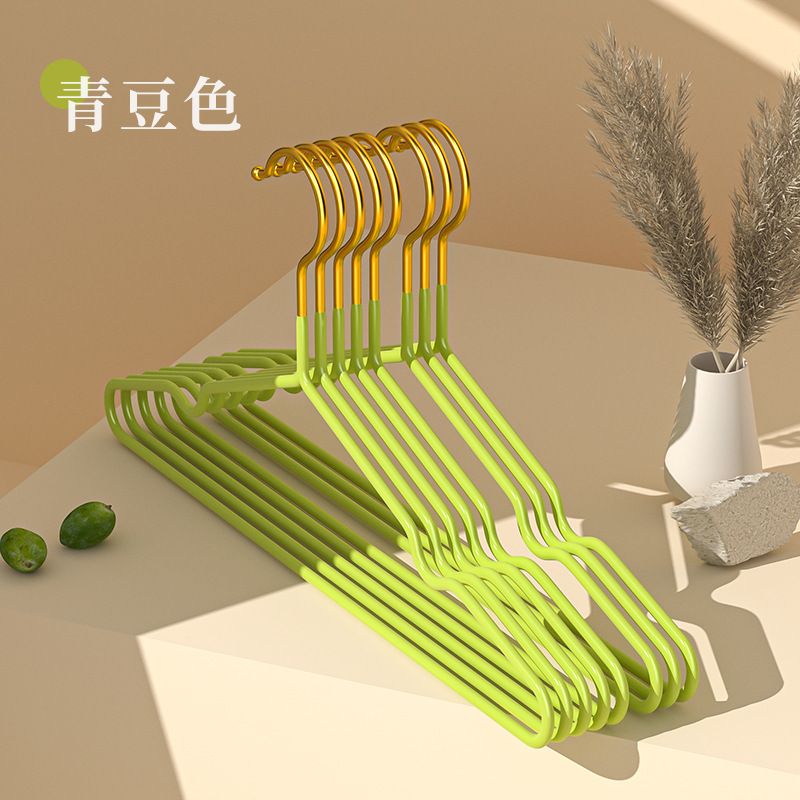 Set of 10 Slim Clothes Hangers - Space Saving Hangers for Clothes, Pants, Lingerie and Accessories - Robust Black Plastic Hangers with Hooks and Pants Bar - 10 Pack