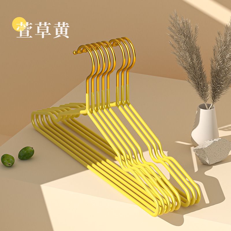 Set of 10 Slim Clothes Hangers - Space Saving Hangers for Clothes, Pants, Lingerie and Accessories - Robust Black Plastic Hangers with Hooks and Pants Bar - 10 Pack