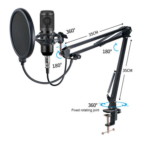 Microphone With V8 Sound Card BM800 Kit, Condenser Stand