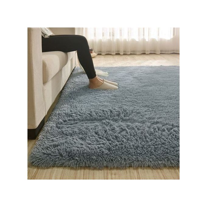 5 By 8 Soft Fluffy Grey Carpet