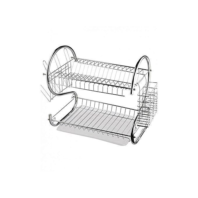 Rashnik Big Size 2 Tier Dish Rack Stainless Steel