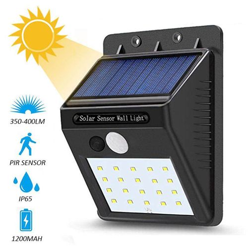 20 LED Outdoor Solar Motion And Night Sensor Light White Light