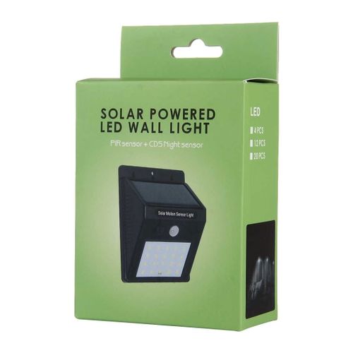 20 LED Outdoor Solar Motion And Night Sensor Light White Light