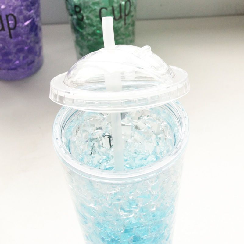 Stylish Double Wall Frost Ice Tumbler Smoothie Cup