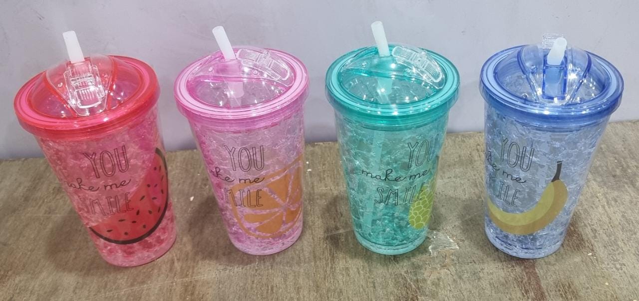 Stylish Double Wall Frost Ice Tumbler Smoothie Cup