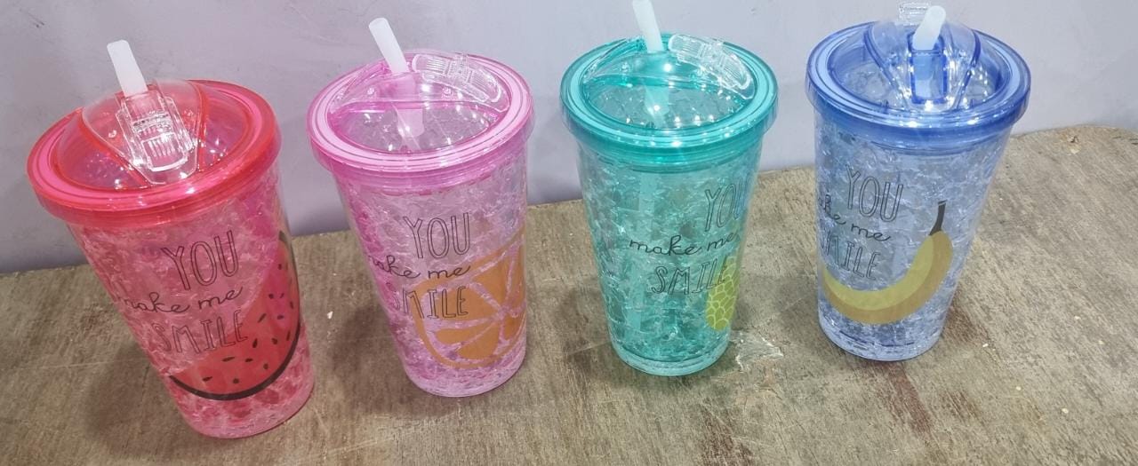 Stylish Double Wall Frost Ice Tumbler Smoothie Cup