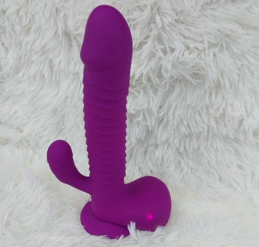 Thrusting Vibrator With Kneading Rabbit.Triple-Action Stimulations:
