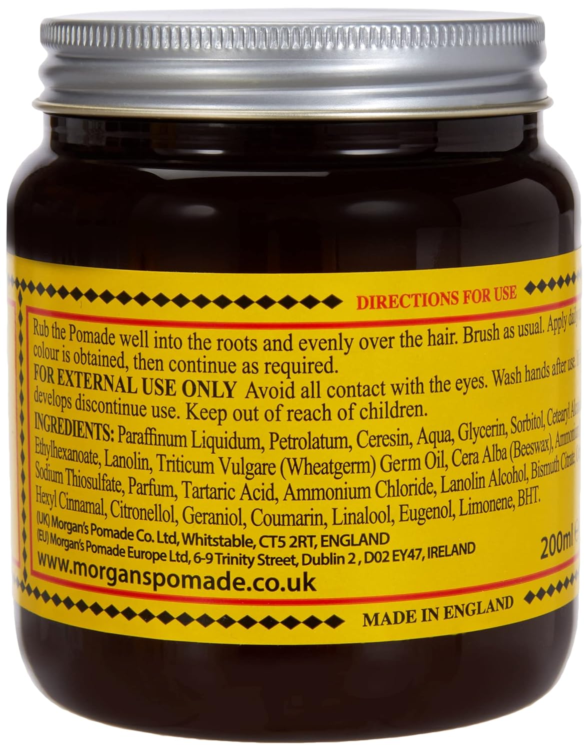 MORGAN'S POMADE "The Original" Simply takes the grey away!