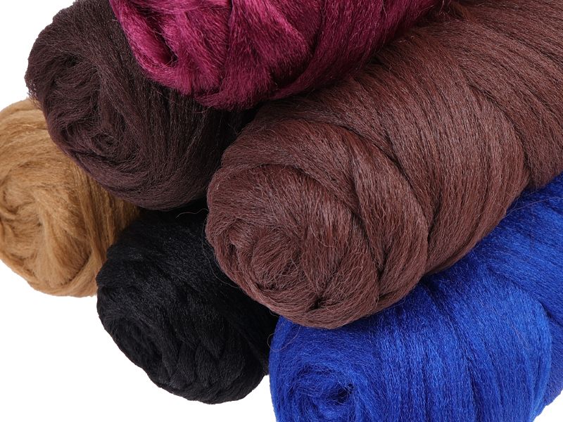 4Pcs Dark Brown Brazilian Wool Hair for Braids Acrylic Hand Knitting Yarn for Hair Braiding Hair Extension Faux Locs African Crochet Braid