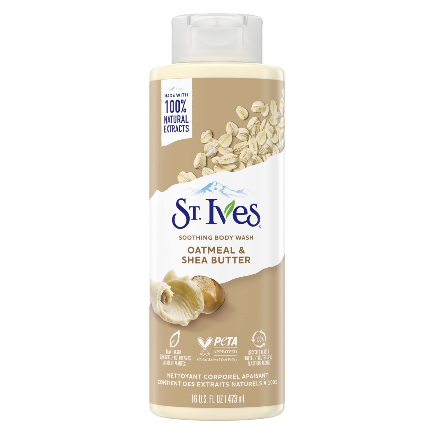 St. Ives Soothing Body Wash Moisturizing Cleanser Oatmeal & Shea Butter Made with Plant-Based Cleansers & 100% Natural Extracts 16 oz
