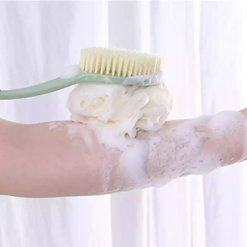 Two sided Bathing brush with soft back part. shower sponge