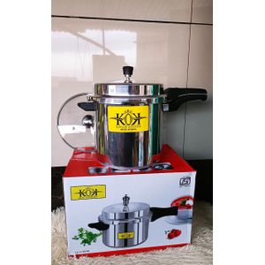 KOK Pressure cooker 2 in 1  with glass lid  with one handle 5 ltrsExplosion-proof aluminum pressure cooker
High-grade polished finishing
Capacity:5L
Thickness:2.3mm
Max. Working pressure:55kpa
Securit