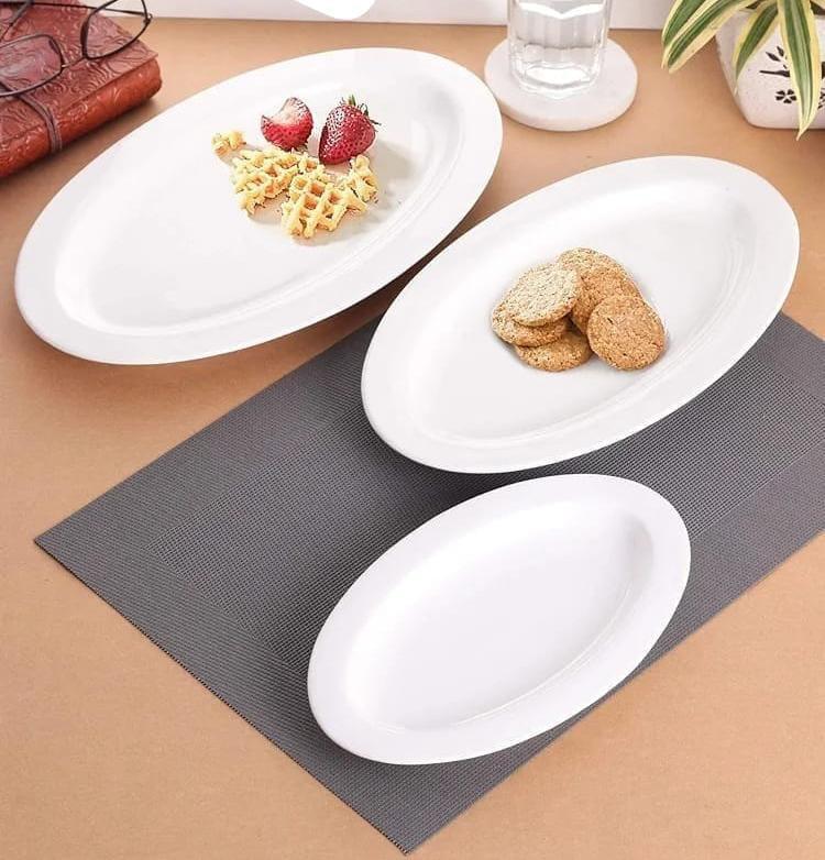 12 inch oval plates made of high quality durable stainless steel an ideal and perfet serveware plates