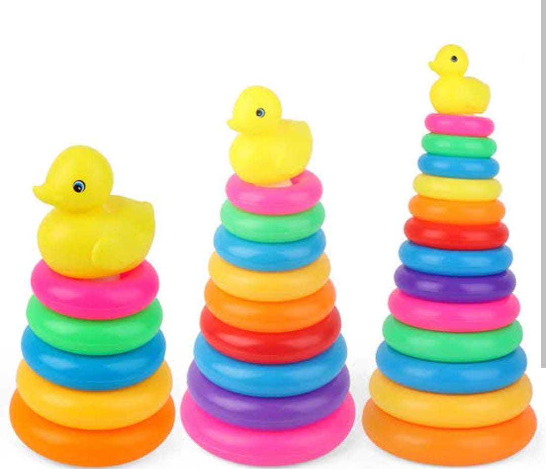 Rainbow Ring Tower Blocks Early Educational Toy for KidsEach of the rainbow rings can be taken down and played alone, and you can also play interactive games with other children.
The size of each ring