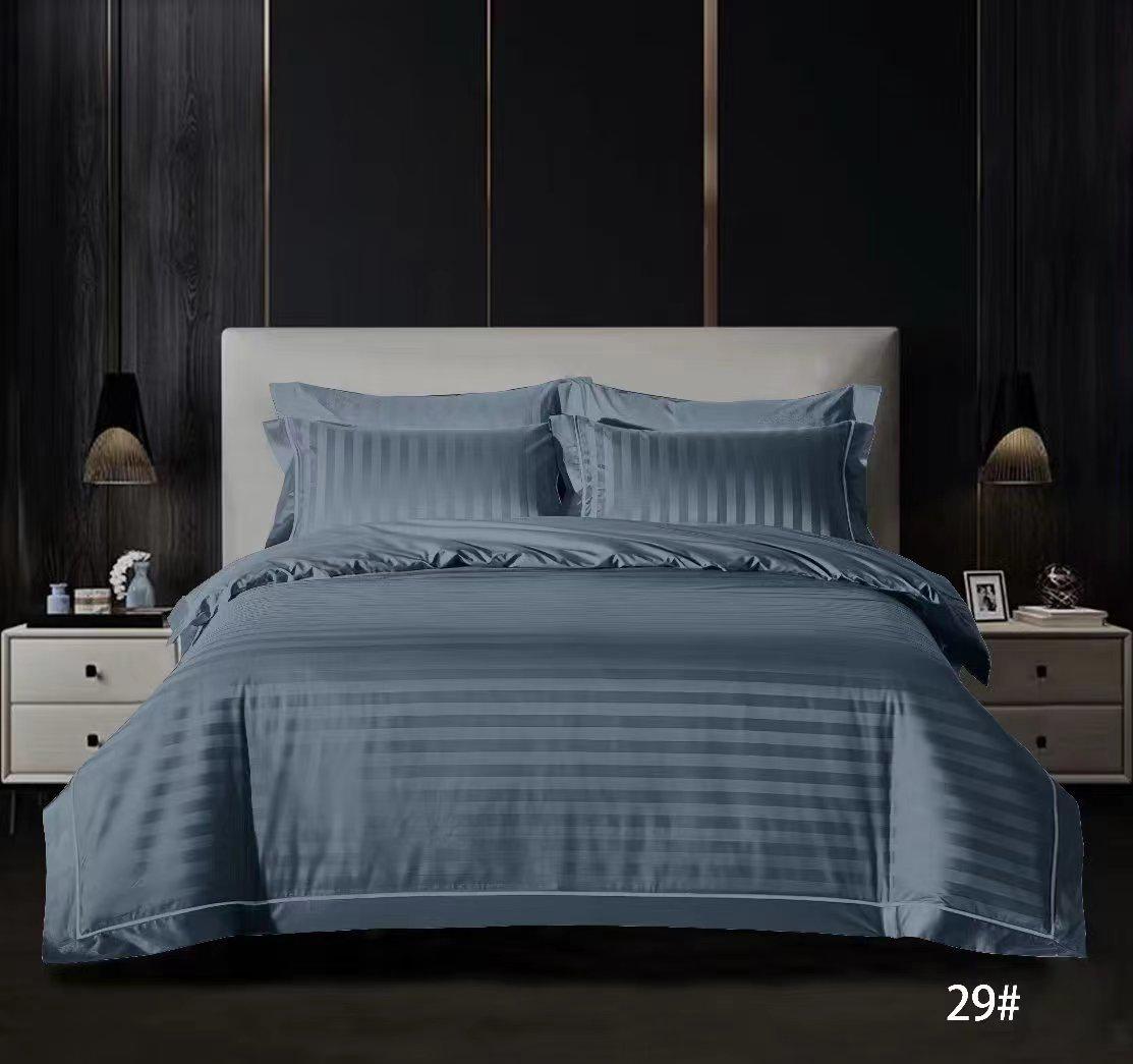 6x7 Egyptian satin stripped bedsheets set..