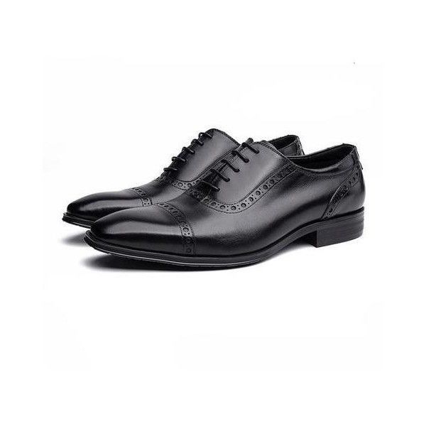 Men Casual Official Formal Business Shoes Normal Fitting Rubber Sole Leather Sizes 39-46 Slip On Shoes Generic All Weather Shoes