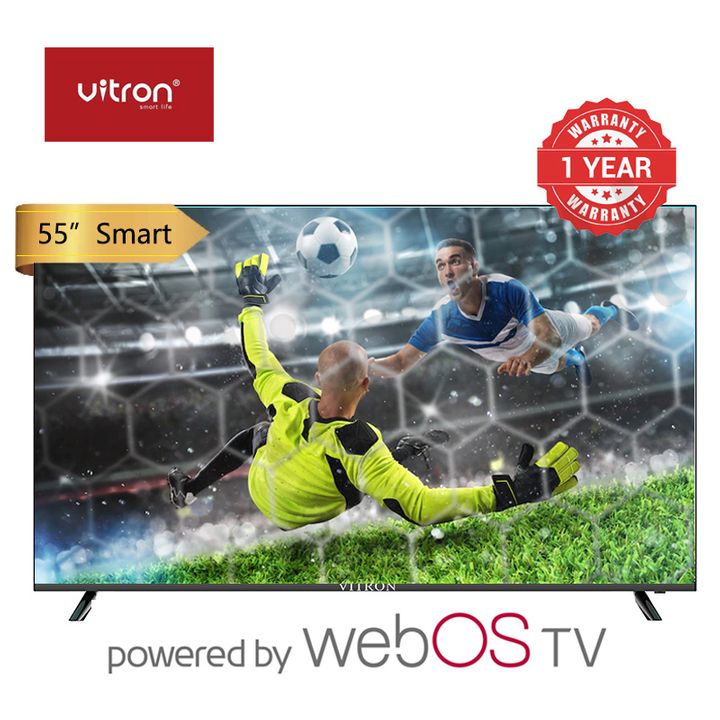 VITRON 55" INCHES UHD SMART ANDROID FRAMELESS FLAT SCREEN TV-YOUTUBE/BLUETOOTH/NETFLIX-USB/FM/HDMI