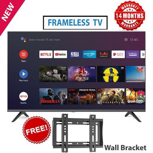 GLAZE GZ-3230S 32 Inch Smart Android TV Frameless Inbuilt Decoder Netflix,Youtube,APP Store MULTIPLE USB HDMI PORTS ENERGY SAVING TV +Free Bracket+Extension