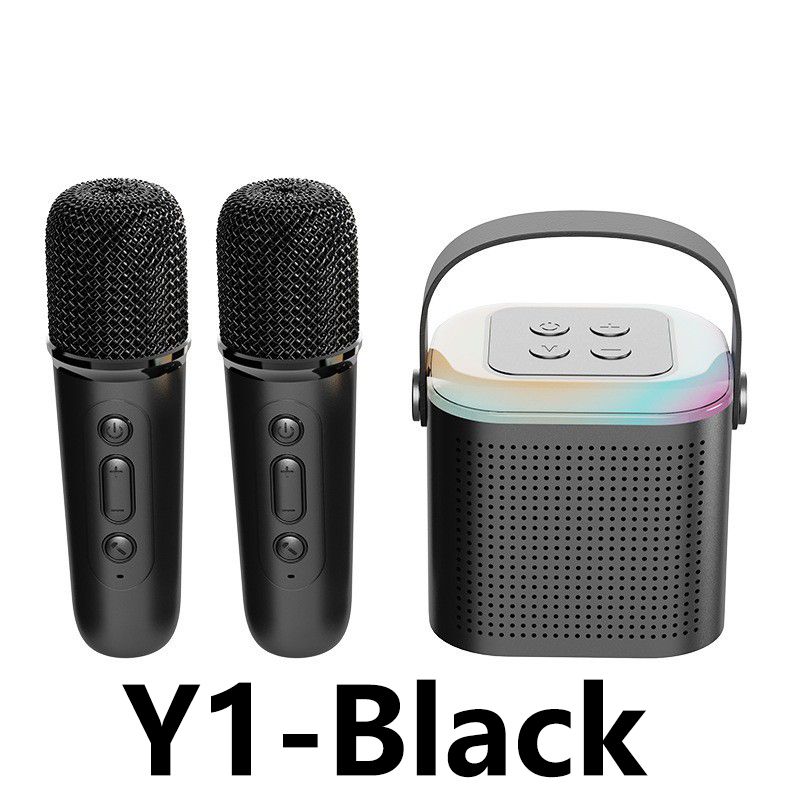 JQSEN Y1 Wireless Karaoke Speaker with Microphone HIFI Reverb Sound Portable Speaker Bluetooth speaker with Mic RGB Light Home Party Outdoor Camping Entertainment Karaoke Speaker wireless microphone