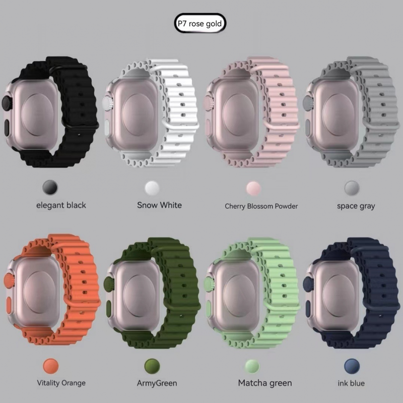 NEW LED Electronic Watch P7 Rose Gold Marine Band Fashion Digital Sports Students Children LED Digital Watch week LED Watch for kids girls boys