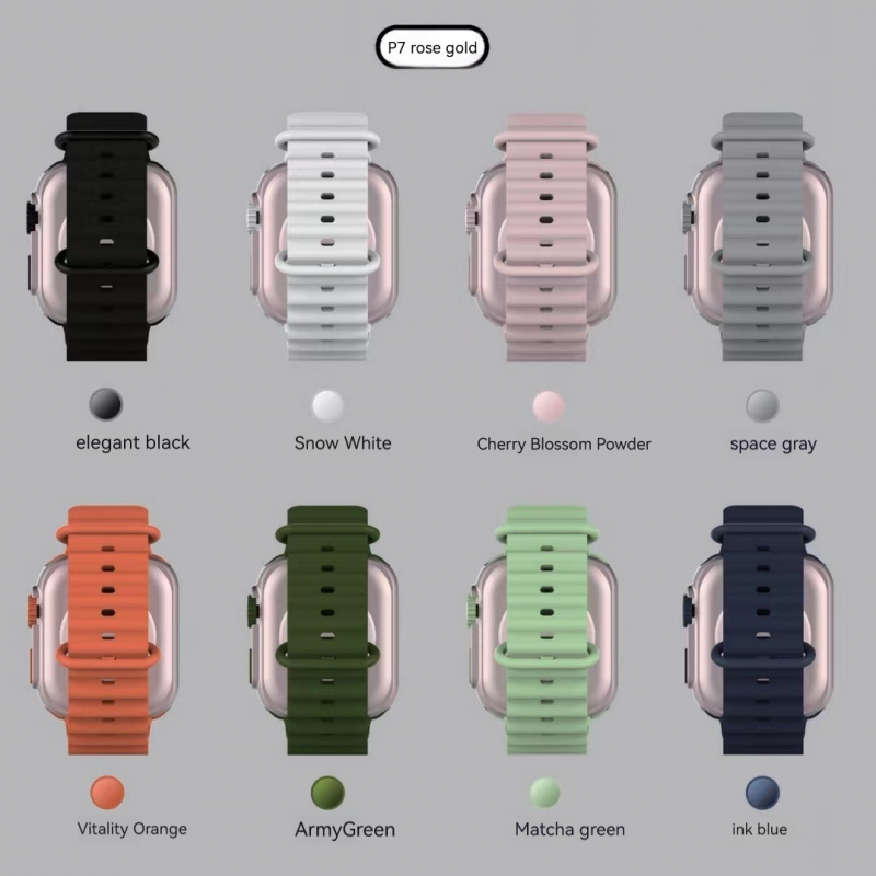 NEW LED Electronic Watch P7 Rose Gold Marine Band Fashion Digital Sports Students Children LED Digital Watch week LED Watch for kids girls boys
