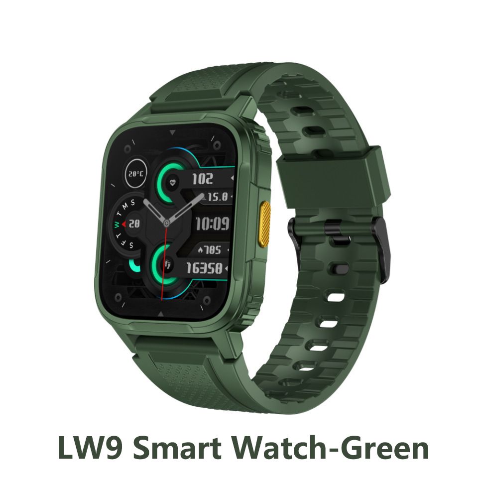 JQSEN IP68 Waterproof smart watch for men Swimming 1.95'' LW9 Smart Watch outdoor Green smart watch bluetooth call Touch Screen heart rate Sleep monitor Fashion sports watch men smartwatch for woman