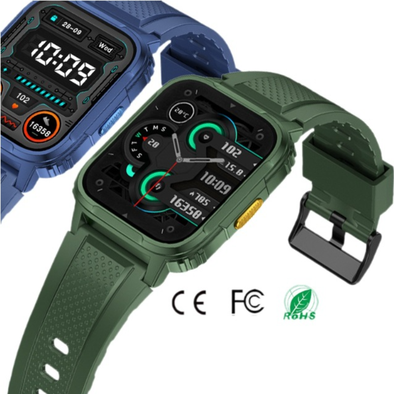 JQSEN IP68 Waterproof smart watch for men Swimming 1.95'' LW9 Smart Watch outdoor Green smart watch bluetooth call Touch Screen heart rate Sleep monitor Fashion sports watch men smartwatch for woman