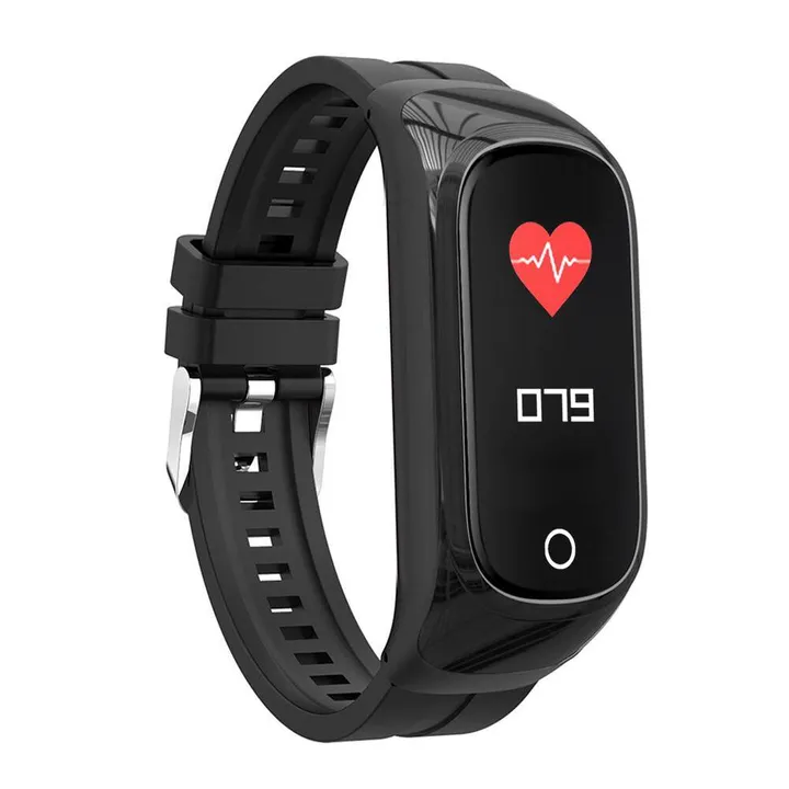 JQSEN N8 Sports Smart Watch With earphones 2 In1 Wireless Bluetooth Earphones woman men wristband Fashion men watch Fitness Tracker earpods Headset Earbuds wireless Earphone with smart watch for men