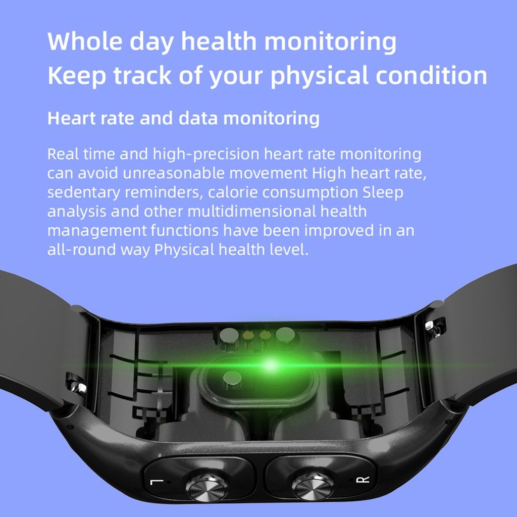 JQSEN N8 Sports Smart Watch With earphones 2 In1 Wireless Bluetooth Earphones woman men wristband Fashion men watch Fitness Tracker earpods Headset Earbuds wireless Earphone with smart watch for men