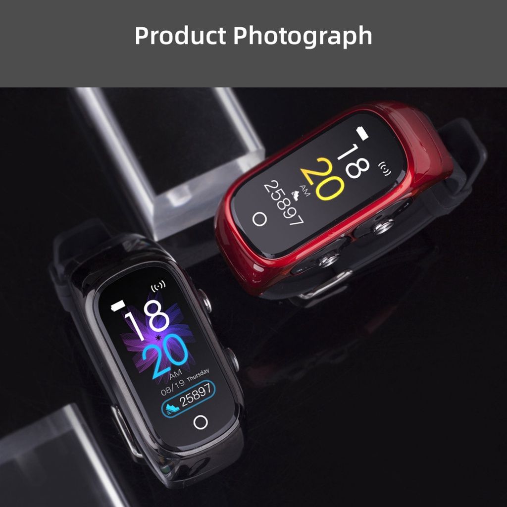 JQSEN N8 Sports Smart Watch With earphones 2 In1 Wireless Bluetooth Earphones woman men wristband Fashion men watch Fitness Tracker earpods Headset Earbuds wireless Earphone with smart watch for men