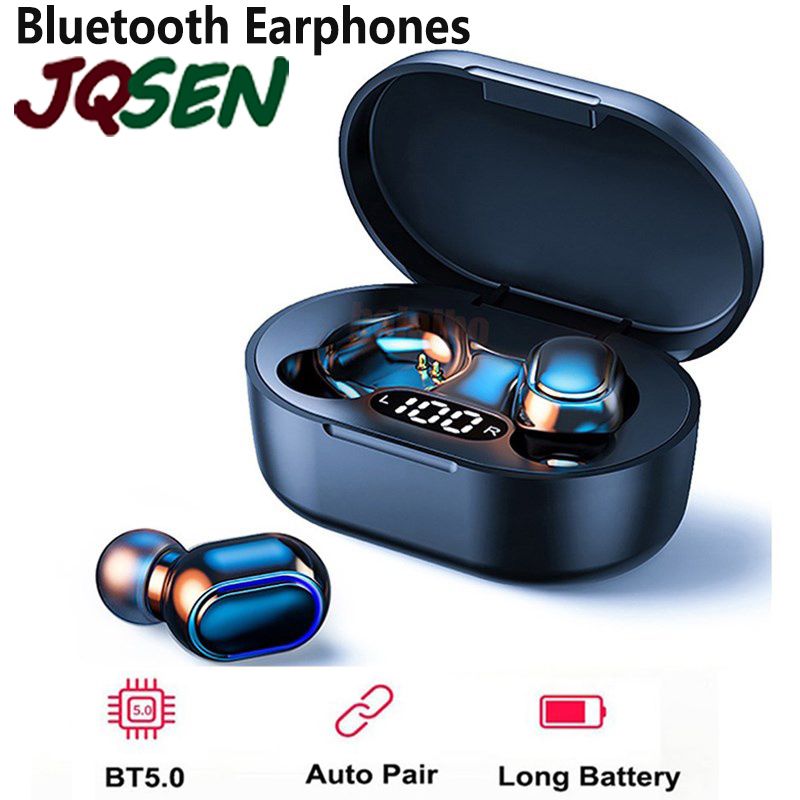 JQSEN E7S TWS Earphones Bluetooth Earphone inPods Wireless Headphone Earbuds Sports Headsets For All Phone earpods Noise Cancelling Wireless bluetooth earphones gaming earphones with microphone Earbud